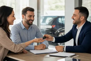 Processo de transferência de veículo sendo realizado por um despachante.